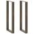 Picioare de masă de bar în formă de U, 2 buc., oțel natural, 50x(110-111) cm GartenMobel Dekor