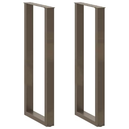Picioare de masă de bar în formă de U, 2 buc., oțel natural, 50x(110-111) cm GartenMobel Dekor