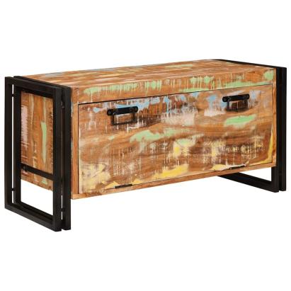 Dulap pentru pantofi Maro 90 x 38 x 45 cm Lemn masiv reciclat GartenMobel Dekor