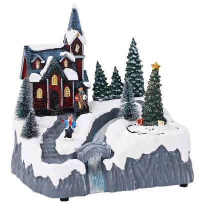 Satul de Crăciun Multicolour 20.5 x 17 x 21 cm Plastic GartenMobel Dekor