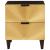 Noptieră Negru și Aur 40 x 33.5 x 46 cm Lemn masiv de mango GartenMobel Dekor