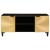 Cabinet TV Negru și Aur 105 x 33 x 46 cm Lemn masiv de mango GartenMobel Dekor