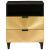 Noptieră Negru și Aur 50 x 33 x 60 cm Lemn masiv de mango GartenMobel Dekor