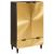 Dulap lateral cu sertar cu ușă Negru și Aur 60 x 33.5 x 100 cm GartenMobel Dekor