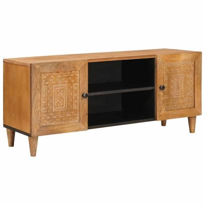 Cabinet TV Maro deschis 105 x 33 x 46 cm Lemn masiv de mango GartenMobel Dekor