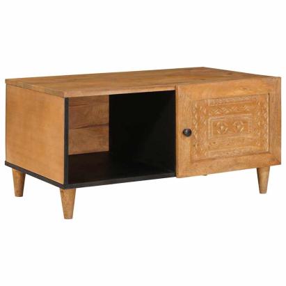 Masă de cafea Maro deschis 80 x 50 x 40 cm Lemn masiv de mango GartenMobel Dekor