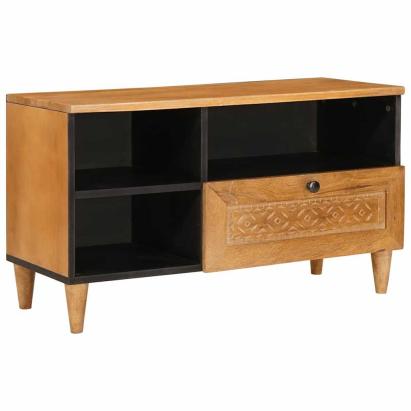 Cabinet TV Maro deschis 80 x 33 x 46 cm Lemn masiv de mango GartenMobel Dekor