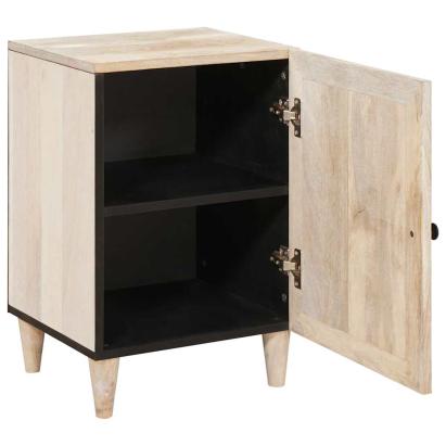 Dulap de Baie cu ușă Alb 38 x 33.5 x 160 cm Lemn solid de mango GartenMobel Dekor
