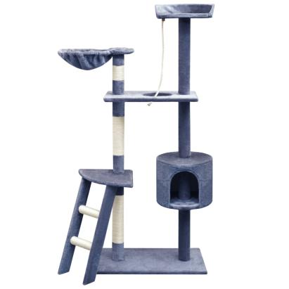 Ansamblu pisici, stâlpi cu funie sisal, 150 cm, albastru închis GartenMobel Dekor
