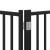 Poartă câini pliabilă cu ușă 10 panouri negru 800 cm, lemn plop GartenMobel Dekor