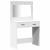 Set de Dressing 3 pcs Alb 78,5 x 41 x 135 cm Lemn compozit GartenMobel Dekor