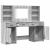 Set de Dressing cu sertar 3 pcs sonoma gri 78,5 x 41 x 135 cm GartenMobel Dekor