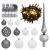 Brazi artificiali de Crăciun Negru 180 cm PVC GartenMobel Dekor