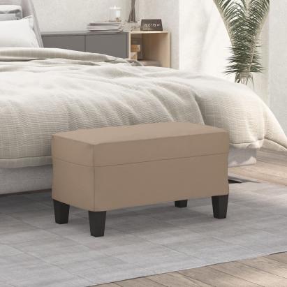 Bancă, cappuccino, 70x35x41 cm, piele ecologică GartenMobel Dekor