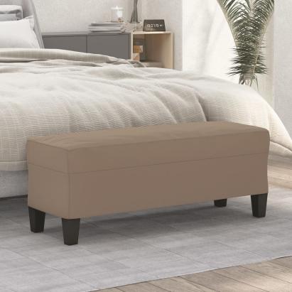 Bancă, gri taupe, 100x35x41 cm, microfibră GartenMobel Dekor