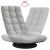Scaun pivotant pentru podea gri nor 70x51x79 cm material textil GartenMobel Dekor