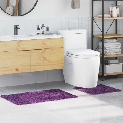 Covoraș de baie 2 pcs Violet 50 x 50 cm Polipropilenă GartenMobel Dekor