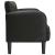 Canapea loveseat neagră 110 cm piele artificială GartenMobel Dekor