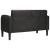 Canapea loveseat neagră 110 cm piele artificială GartenMobel Dekor