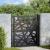 Poarta de gradina neagra 105x106 cm Design cu lumina din otel GartenMobel Dekor