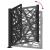 Poarta de gradina neagra 105x106 cm Design cu lumina din otel GartenMobel Dekor