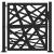 Poarta de gradina neagra 105x106 cm Design cu lumina din otel GartenMobel Dekor