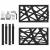 Poarta de gradina neagra 105x106 cm Design cu lumina din otel GartenMobel Dekor