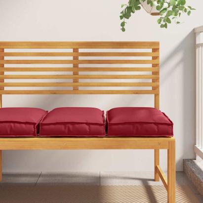 Pernă pentru șezut din paleți 2 pcs Roșu Vin 40 x 40 x 8 cm GartenMobel Dekor
