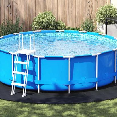 Folie pentru Bază de Piscină Negru Ø 500 cm GartenMobel Dekor