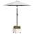 Bază de Parasol cu Ghiveci Alb 45 x 45 x 45 cm Oțel GartenMobel Dekor