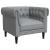 Scaun canapea Chesterfield Gri deschis 78.5 x 74.5 x 74.5 cm GartenMobel Dekor