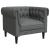 Scaun canapea Chesterfield Gri închis 78.5 x 74.5 x 74.5 cm GartenMobel Dekor