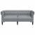 Canapea Chesterfield Argyle Gri deschis 182.5 x 74.5 x 74.5 cm GartenMobel Dekor