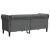 Canapea Chesterfield Gri închis 182.5 x 74.5 x 74.5 cm țesătură GartenMobel Dekor