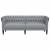Canapea Chesterfield Argyle Gri deschis 201.5 x 74.5 x 74.5 cm GartenMobel Dekor