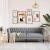 Canapea Chesterfield Argyle Gri deschis 201.5 x 74.5 x 74.5 cm GartenMobel Dekor