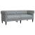 Canapea Chesterfield Argyle Gri deschis 201.5 x 74.5 x 74.5 cm GartenMobel Dekor