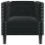 Scaun canapea Chesterfield Negru 71 x 74.5 x 70.5 cm Catifea GartenMobel Dekor