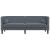 Canapea Chesterfield Gri închis 194 x 74.5 x 70.5 cm Catifea GartenMobel Dekor