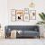 Canapea Chesterfield Gri închis 194 x 74.5 x 70.5 cm Catifea GartenMobel Dekor