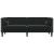 Canapea Chesterfield Argyle Negru 194 x 74.5 x 70.5 cm Catifea GartenMobel Dekor