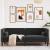 Canapea Chesterfield Argyle Negru 194 x 74.5 x 70.5 cm Catifea GartenMobel Dekor