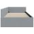 Cadru de pat colțar cu headboard Gri deschis 80 x 200 cm GartenMobel Dekor