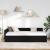 Cadru de pat colțar cu headboard Negru 80 x 200 cm GartenMobel Dekor
