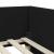Cadru de pat colțar cu headboard Negru 80 x 200 cm GartenMobel Dekor