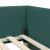 Cadru de pat colțar cu headboard Verde închis 80 x 200 cm GartenMobel Dekor