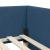 Cadru de pat colțar cu headboard albastru 80 x 200 cm GartenMobel Dekor