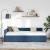 Cadru de pat colțar cu headboard albastru 80 x 200 cm GartenMobel Dekor