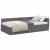 Cadru de pat colțar cu headboard Gri închis 90 x 190 cm GartenMobel Dekor