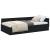 Cadru de pat colțar cu headboard Negru 90 x 200 cm GartenMobel Dekor
